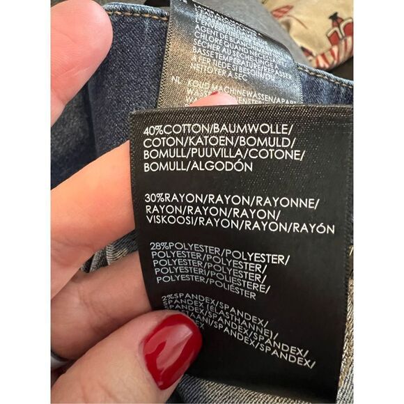 Liverpool Womens Denim Capri Petite Bottoms Size 10 - Picture 6 of 6